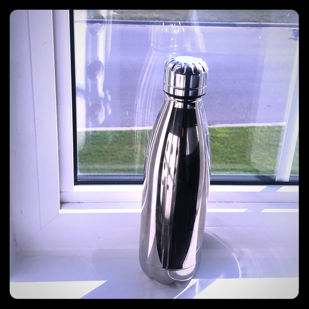 silver Tim Horton’s” water bottle